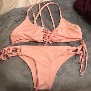 Gorgeous light pink bikini set